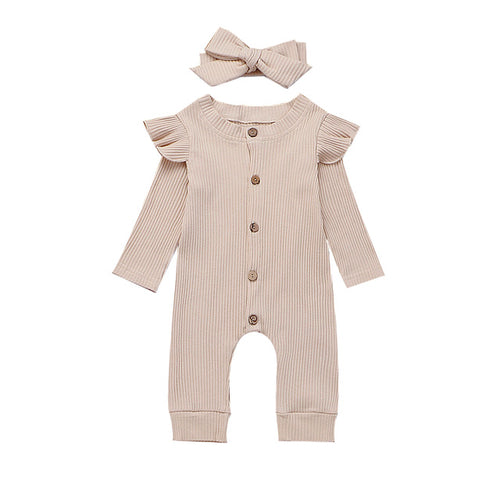 2PCS Newborn Baby Girl Boy Rompers Clothes Knitted