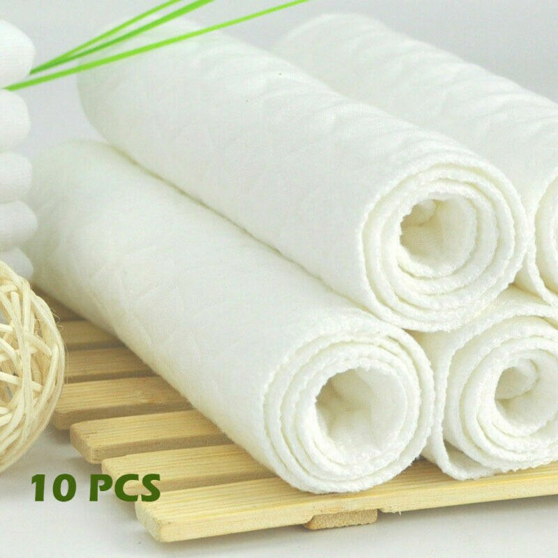10Pcs/lot Baby Reusable Cloth Diapers Inserts 1
