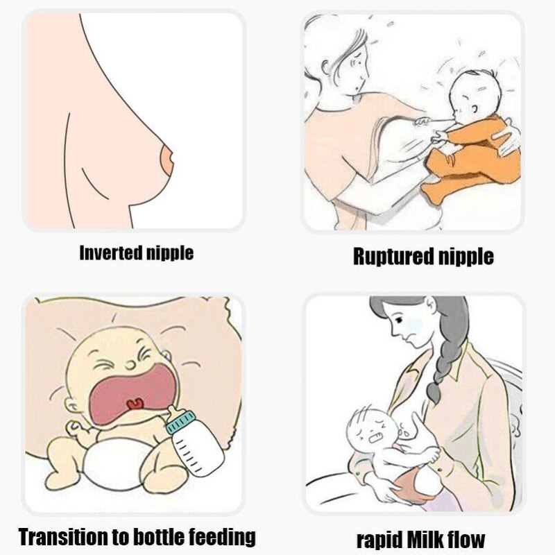 1PCS Breastfeeding Silicone Nipple Newborn Baby
