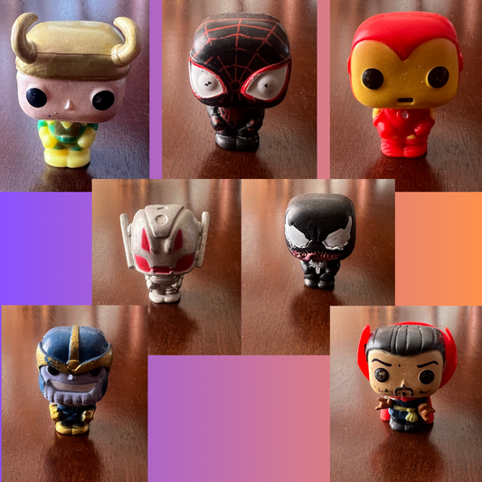 7 Superhero Action Figures Set for Kids Cake Toppers Superhero Bros