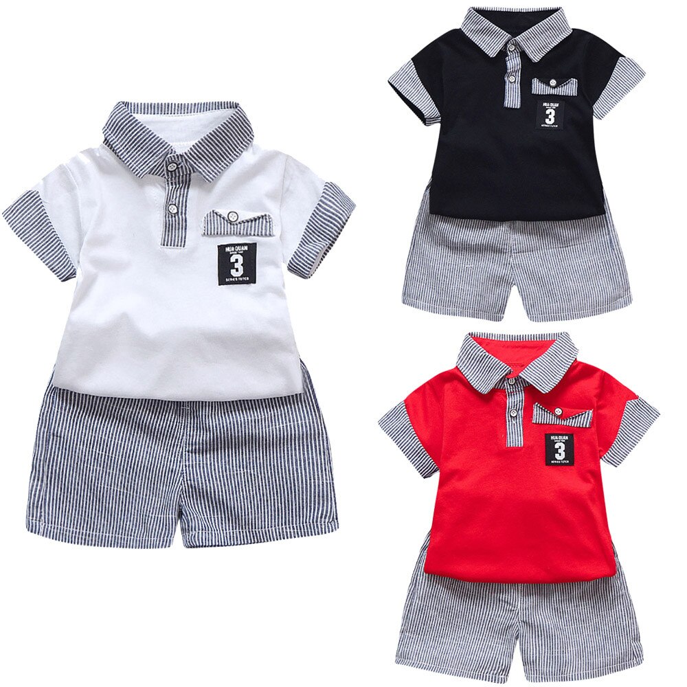 2 Pieces Sets Clothes Toddler Baby Boys Letter