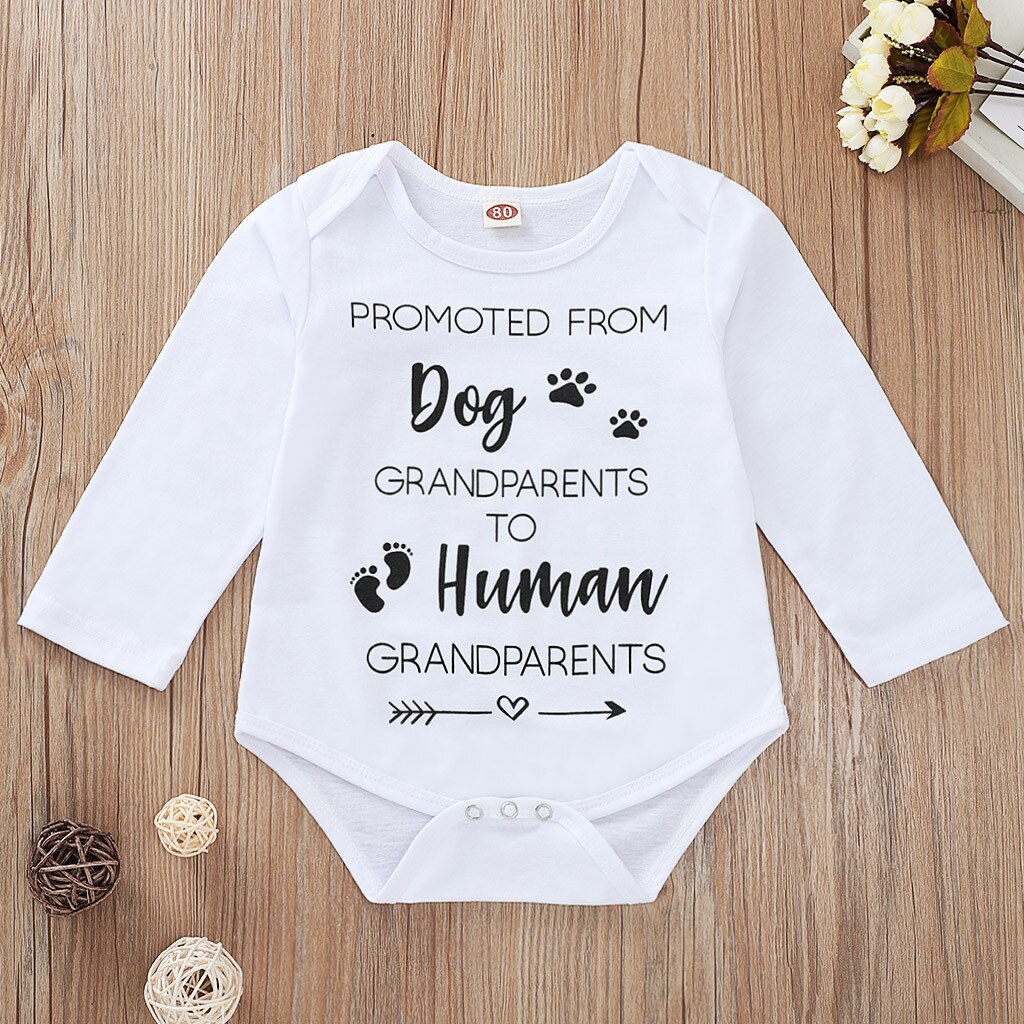 2019 Infant Baby Boys Girls Long Sleeve Letter