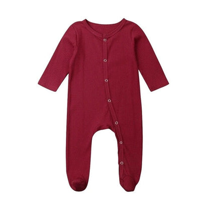 2019 New Baby Romper Girl Boy Autumn Solid Long