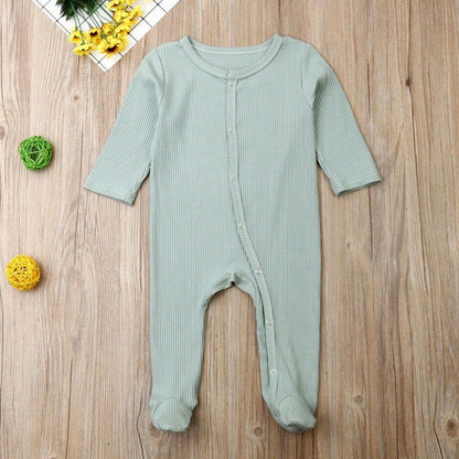 2019 New Baby Romper Girl Boy Autumn Solid Long