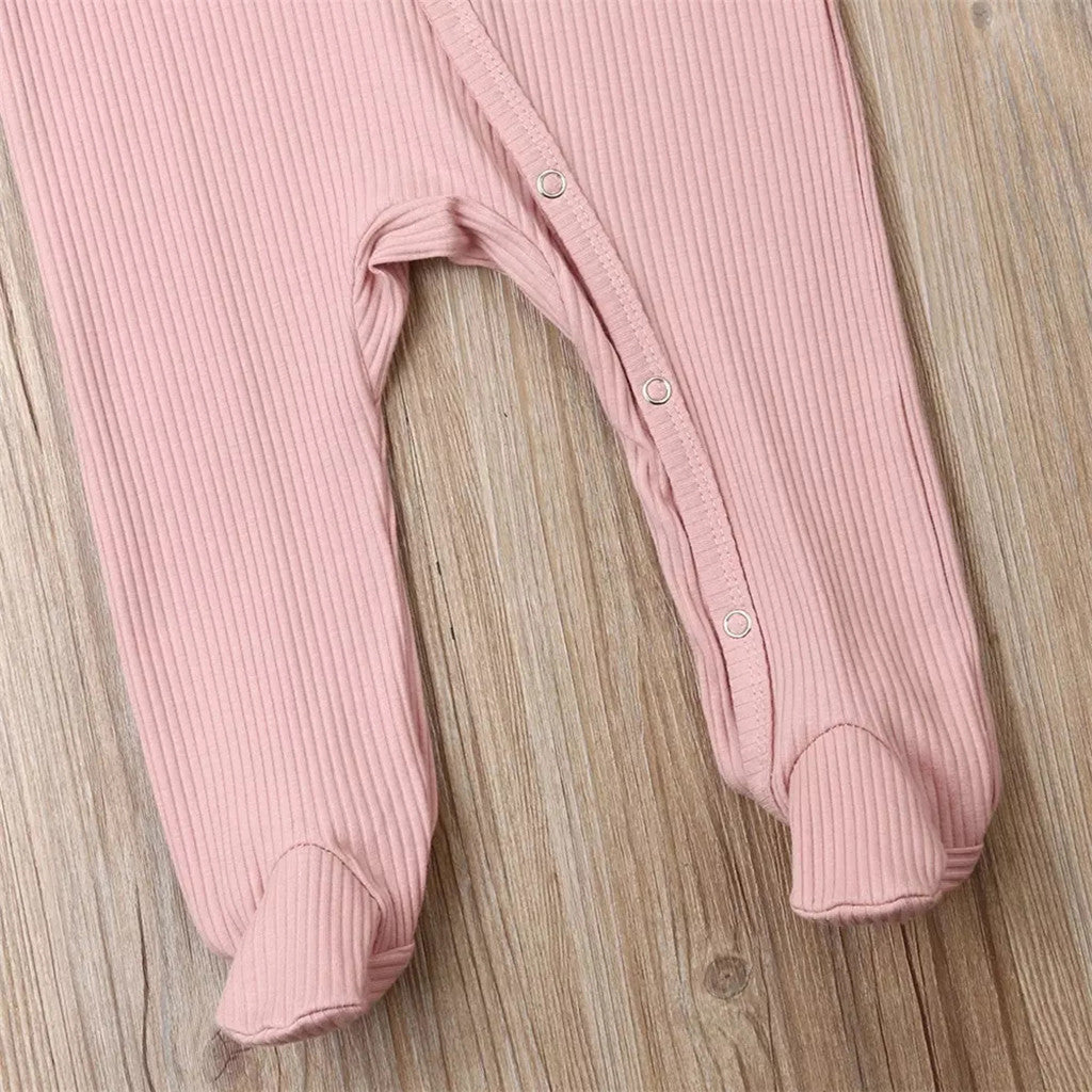 2019 New Baby Romper Girl Boy Autumn Solid Long