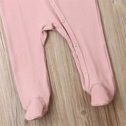 2019 New Baby Romper Girl Boy Autumn Solid Long