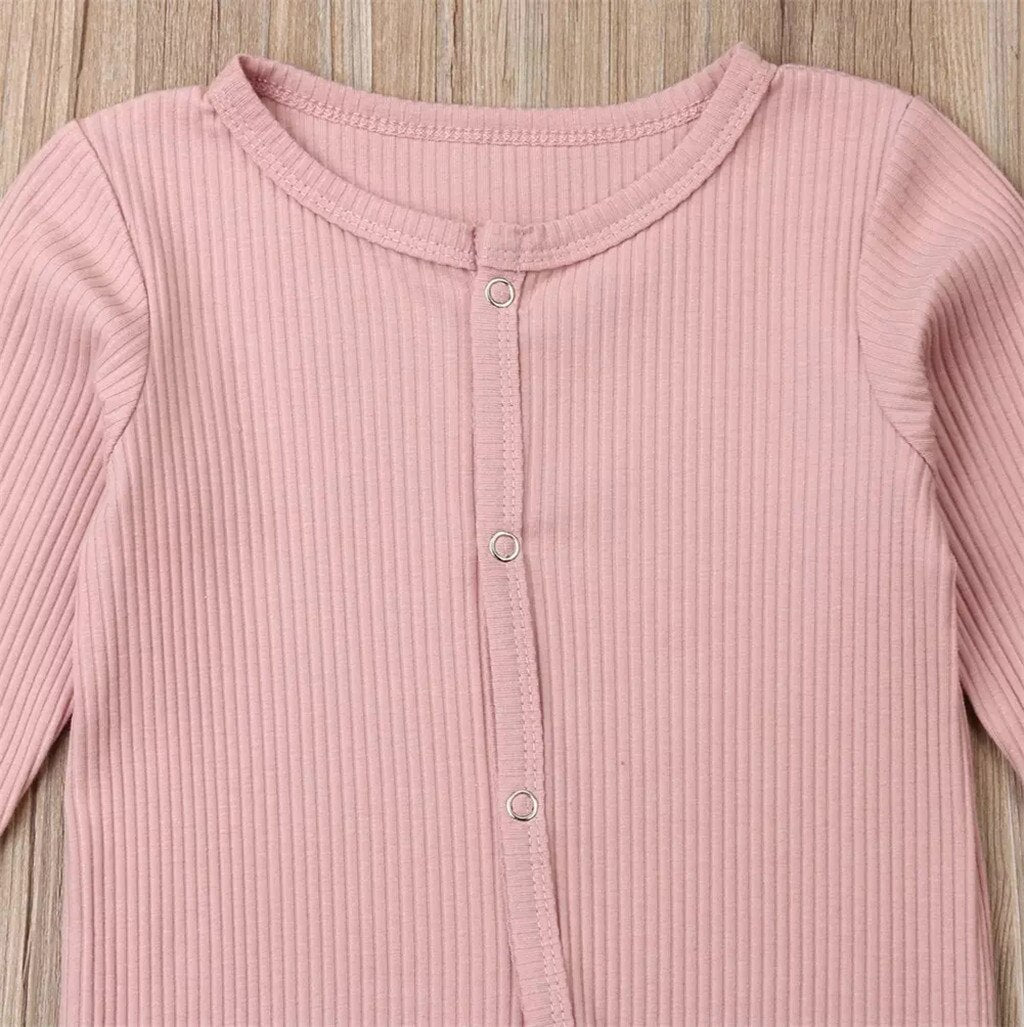 2019 New Baby Romper Girl Boy Autumn Solid Long