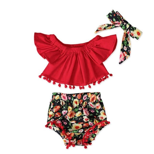 2019 New Baby Set Toddler Kid Girl Fly Sleeve