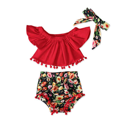 2019 New Baby Set Toddler Kid Girl Fly Sleeve