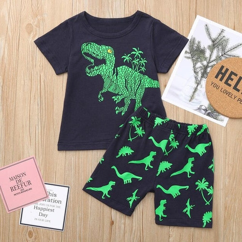 2019 new Toddler Baby Kids Boys Dinosaur Summer