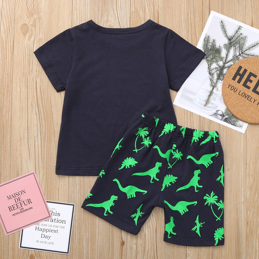 2019 new Toddler Baby Kids Boys Dinosaur Summer
