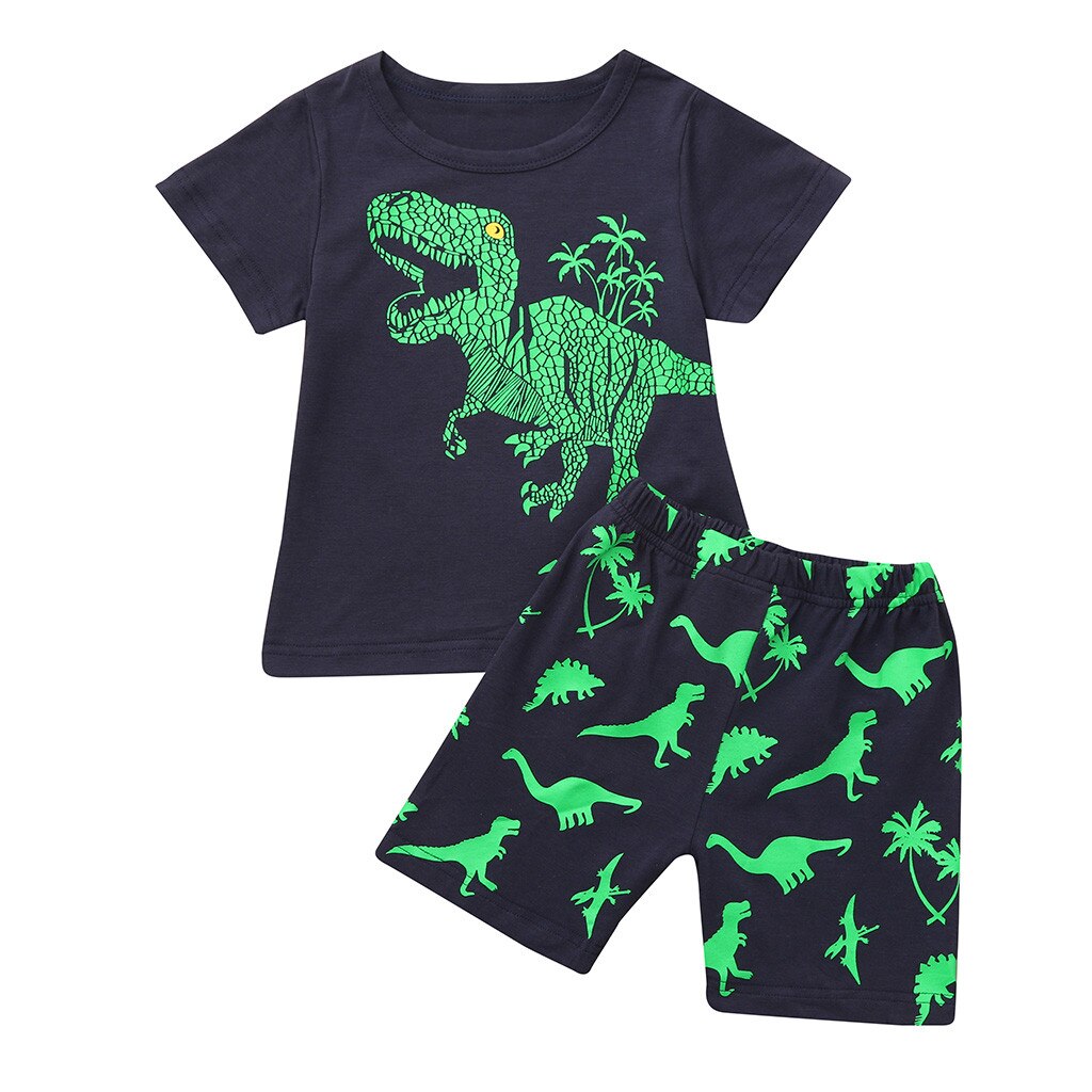 2019 new Toddler Baby Kids Boys Dinosaur Summer