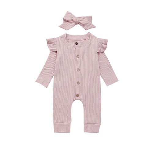 2PCS Newborn Baby Girl Boy Rompers Clothes Knitted