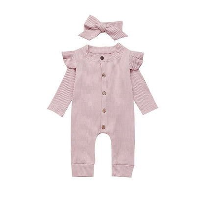 2PCS Newborn Baby Girl Boy Rompers Clothes Knitted