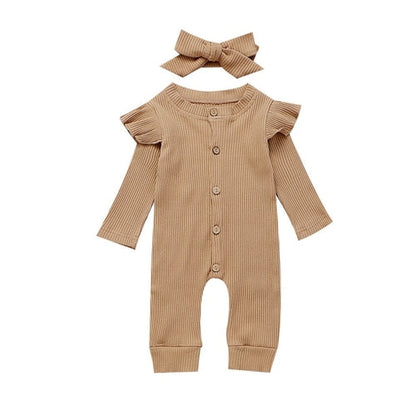 2PCS Newborn Baby Girl Boy Rompers Clothes Knitted
