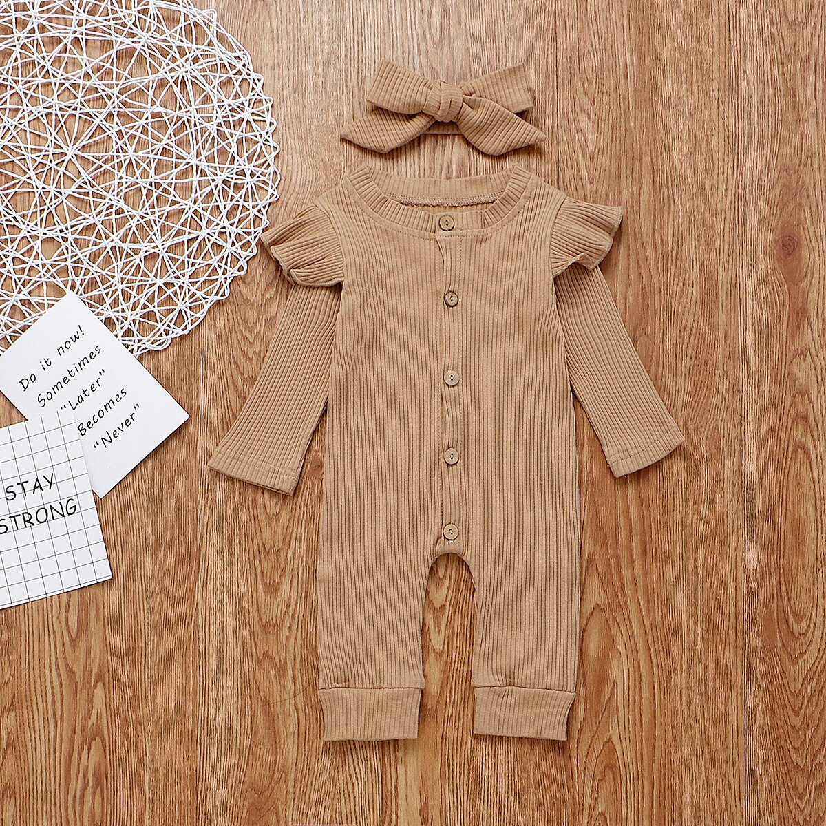 2PCS Newborn Baby Girl Boy Rompers Clothes Knitted