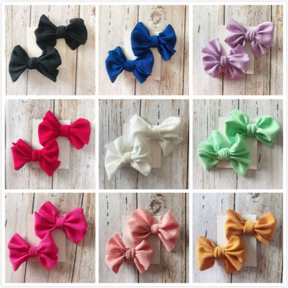 2Pcs/Sets Infant Kids Baby Girls Boys Solid Hair