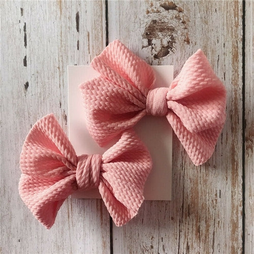 2Pcs/Sets Infant Kids Baby Girls Boys Solid Hair
