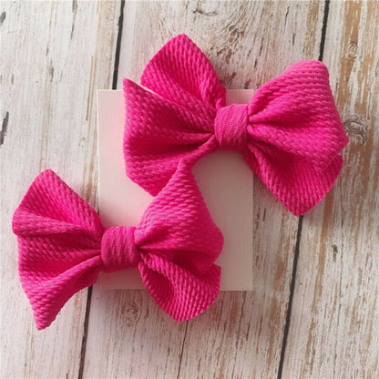 2Pcs/Sets Infant Kids Baby Girls Boys Solid Hair