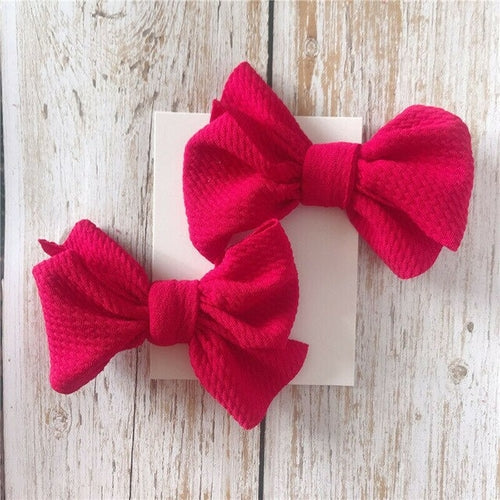 2Pcs/Sets Infant Kids Baby Girls Boys Solid Hair