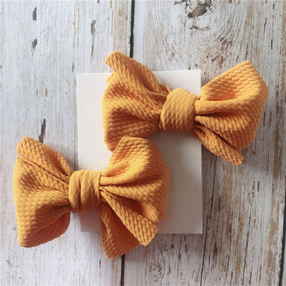2Pcs/Sets Infant Kids Baby Girls Boys Solid Hair