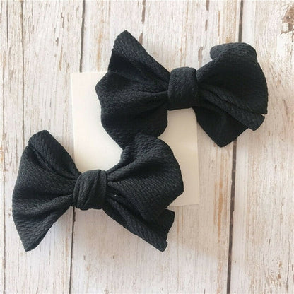 2Pcs/Sets Infant Kids Baby Girls Boys Solid Hair