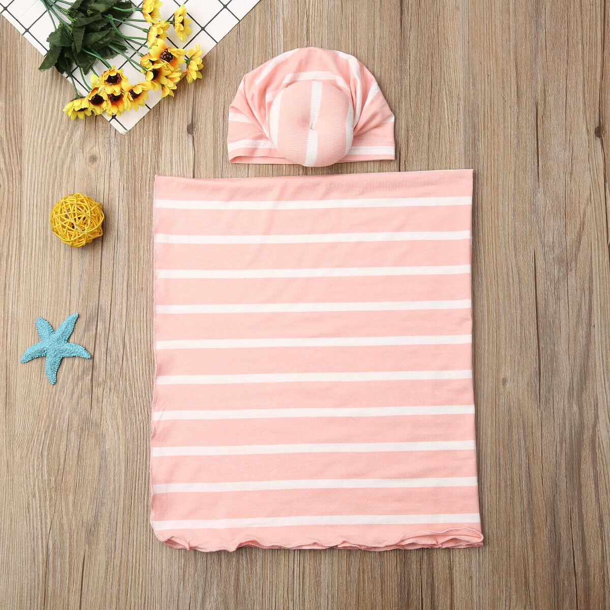 2pc Newborn Baby Boy Girls Blankets Cocoon Swaddle