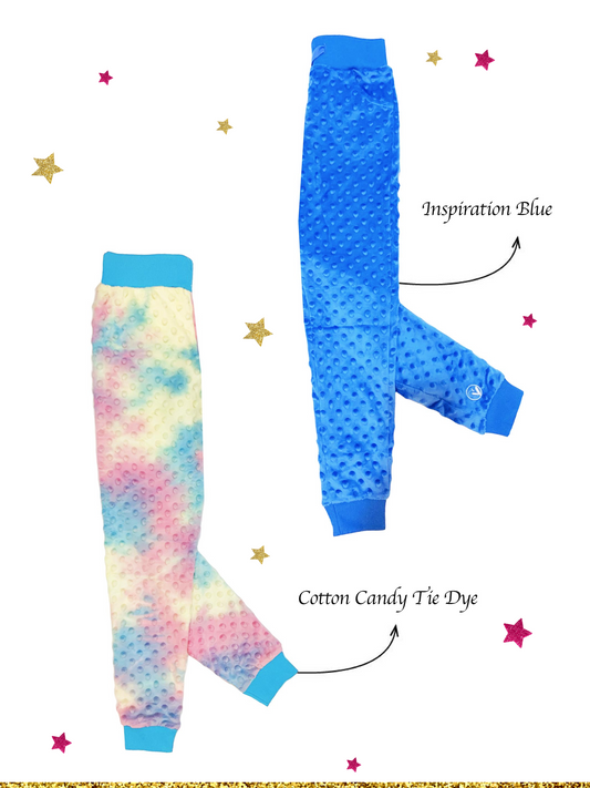 Girls Joggers - 2 Pack | Cotton Candy Tie Dye & Inspiration Blue |