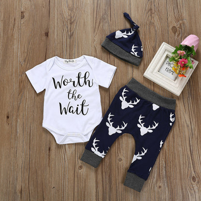 3PC Baby Boy Clothes Cotton Summer Clothes For