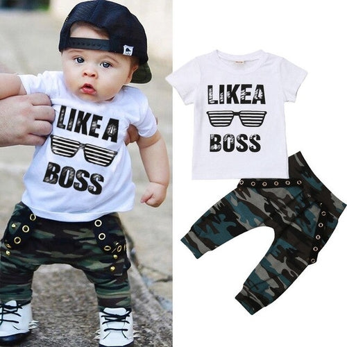 3PC Baby Boy Clothes Cotton Summer Clothes For