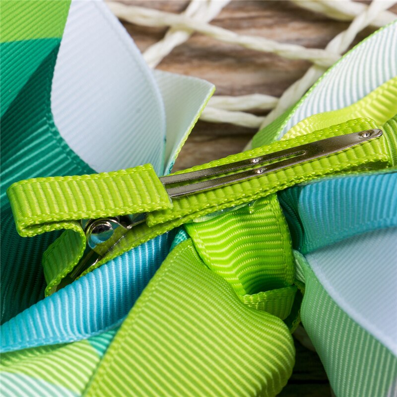 4Colors Ribbon Bows Clips Hairpin Girl's Hair Bows
