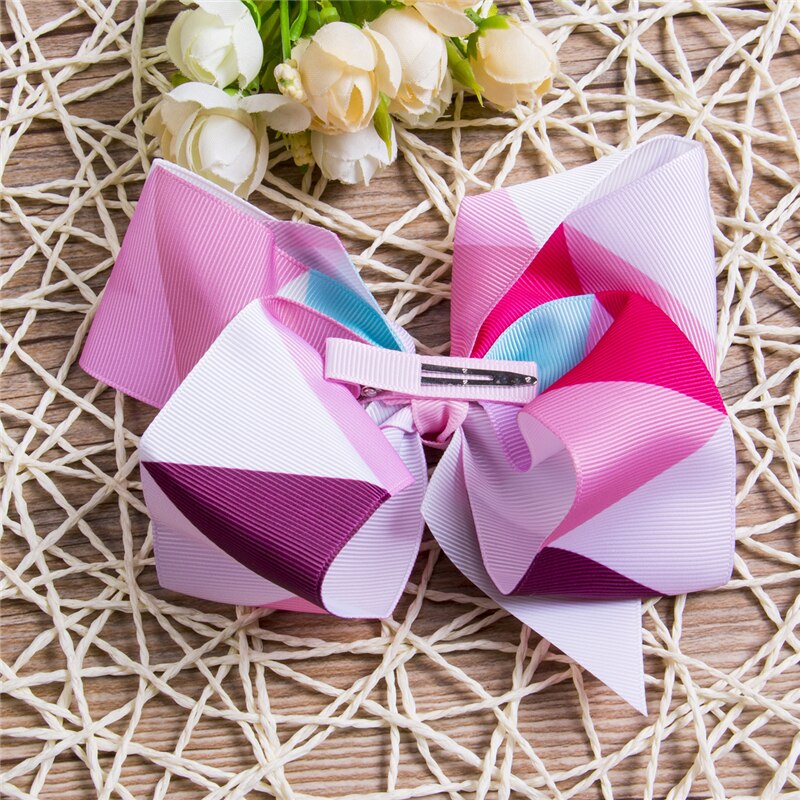 4Colors Ribbon Bows Clips Hairpin Girl's Hair Bows