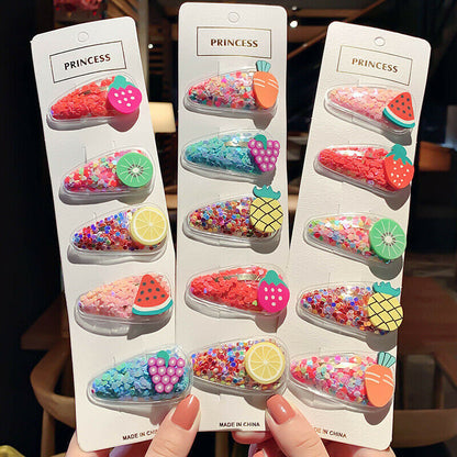 5Pcs/Sets Girls Women Hair Clips Snaps Hairpin