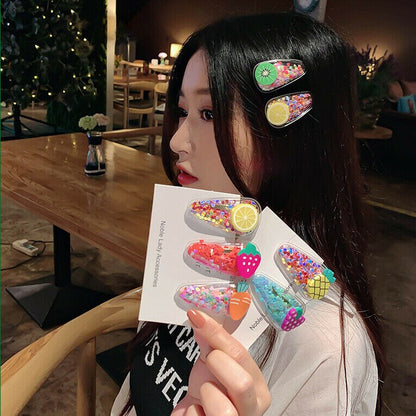 5Pcs/Sets Girls Women Hair Clips Snaps Hairpin