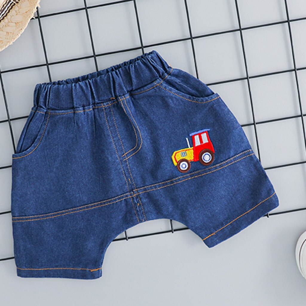 Baby Boy Clothes Summer Cartoon Car Letter Tops