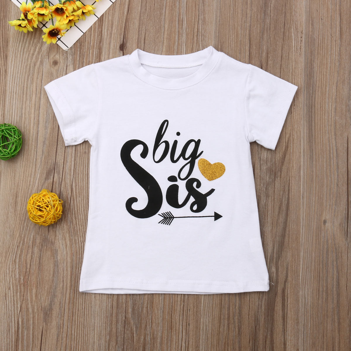 Big/Little Sister T Shirts Clothes Kids Girl Baby