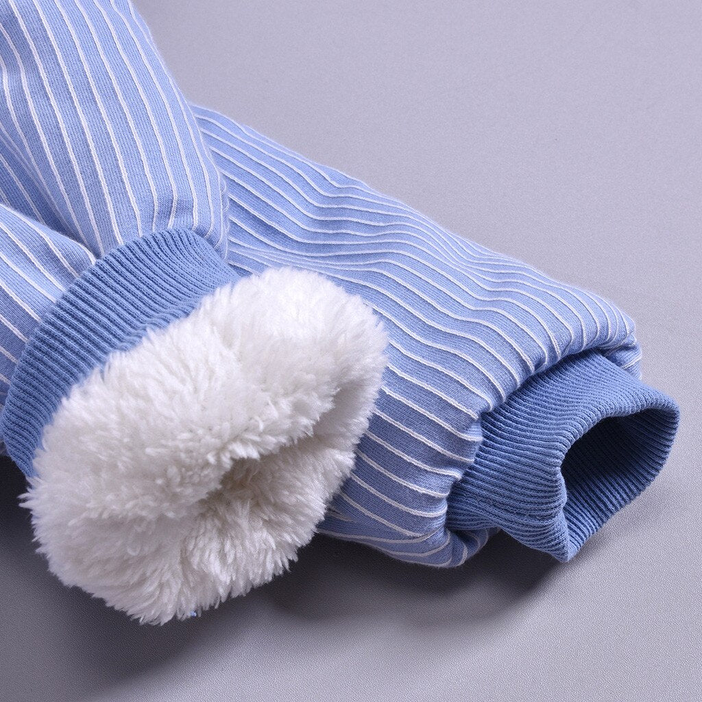 Cartoon Rabbit Ear Hooded Romper Coat Outwear