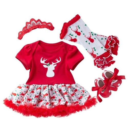 Christmas 4PCS Toddler Baby Girls Christmas