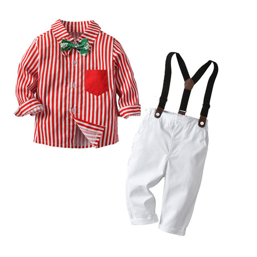 Christmas Baby Gentleman Suit Toddler Kid Baby