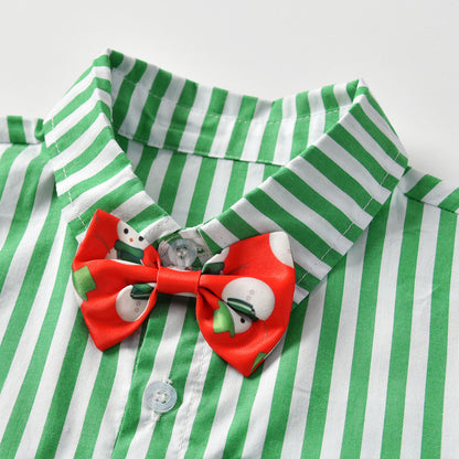 Christmas Baby Gentleman Suit Toddler Kid Baby
