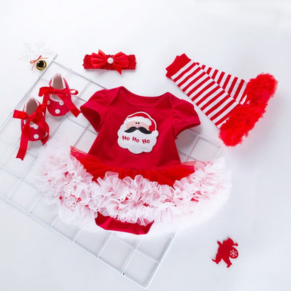 Christmas Toddler Baby Girls Santa Printing Romper