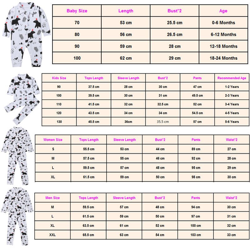 Christmas Women Baby Kids Family Matching Pajamas