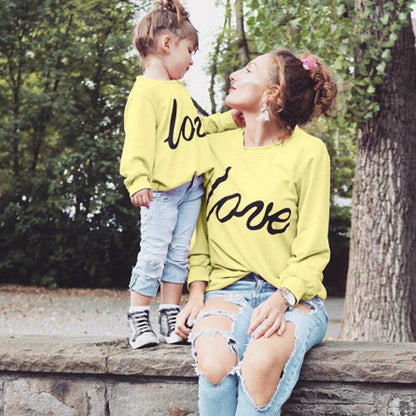Family Mother And Daughter Matching Clothes LOVE