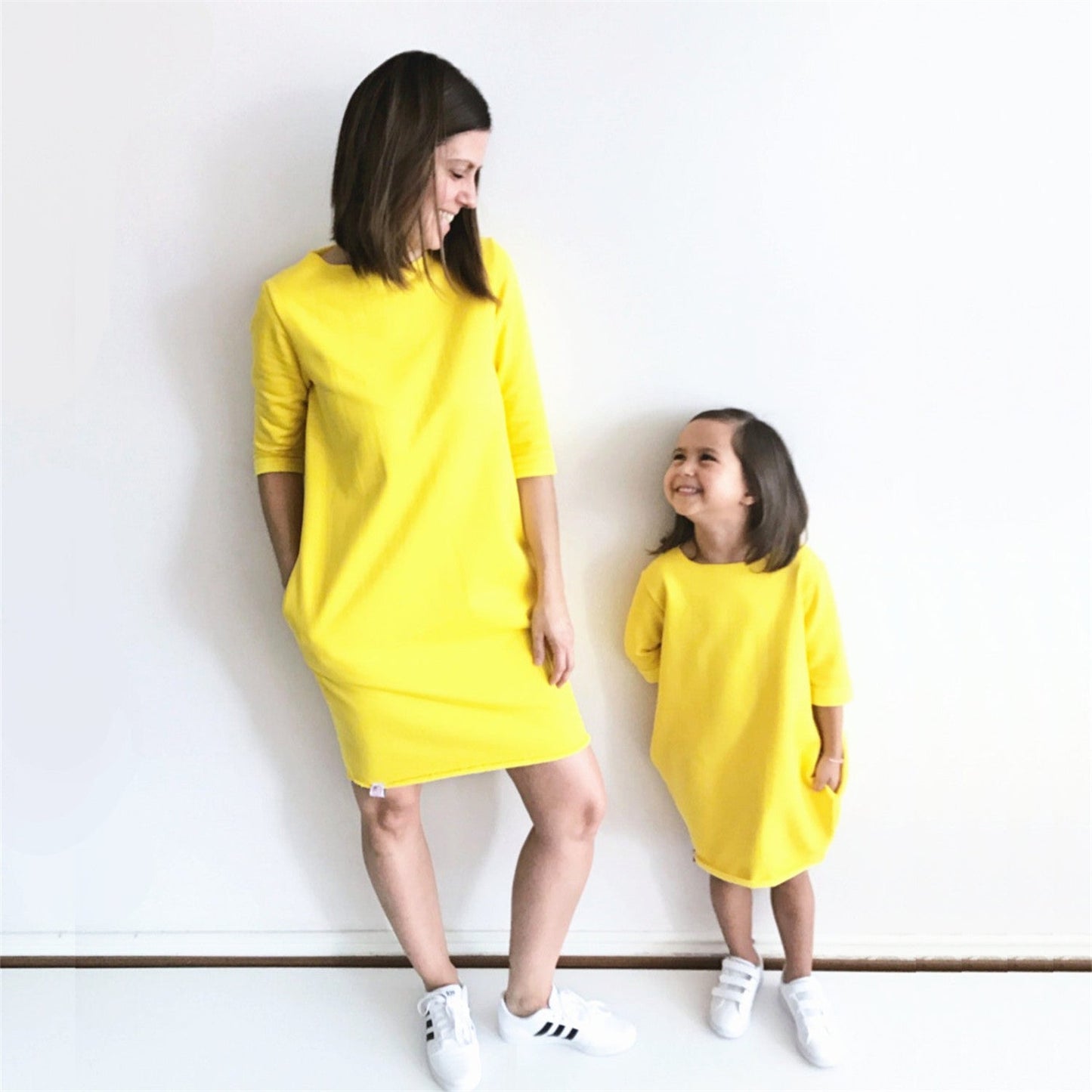 Fashion Bright Family Matching Dresses Summer Mom