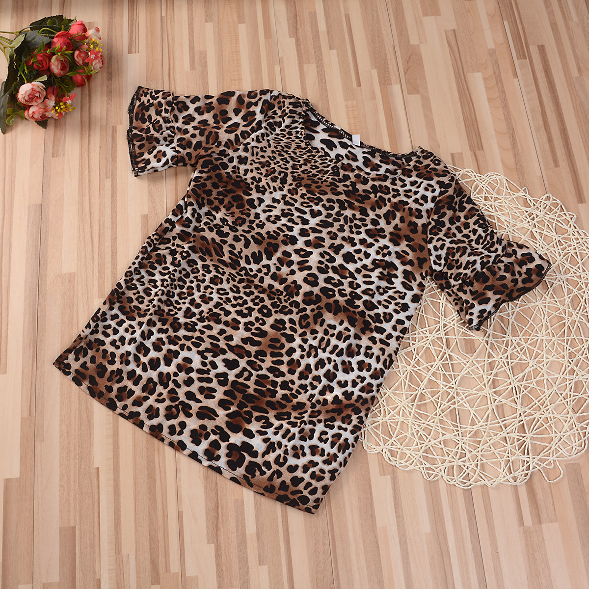 Fashion Mother and Daughter Leopard Print Summer