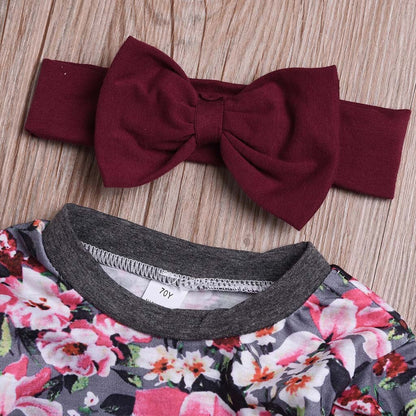 Floral Print Baby Boy Clothes Summer Newborn Baby