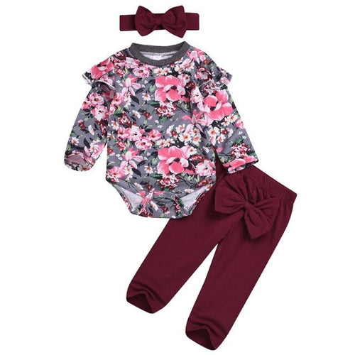 Floral Print Baby Boy Clothes Summer Newborn Baby