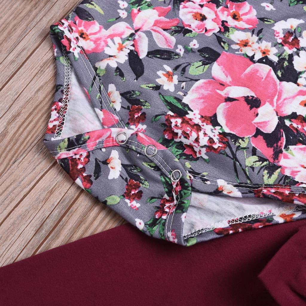 Floral Print Baby Boy Clothes Summer Newborn Baby