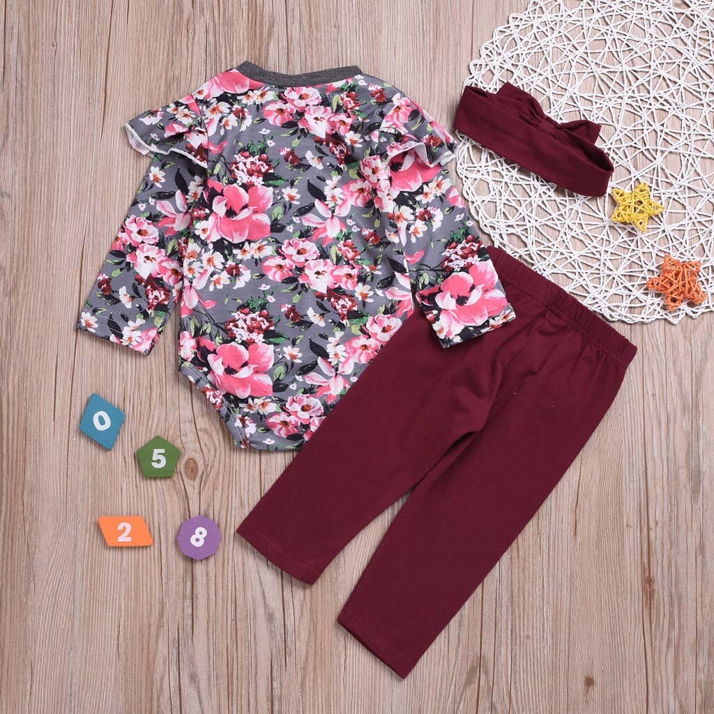 Floral Print Baby Boy Clothes Summer Newborn Baby