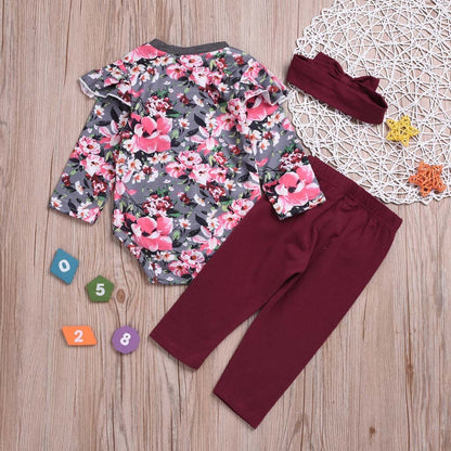 Floral Print Baby Boy Clothes Summer Newborn Baby